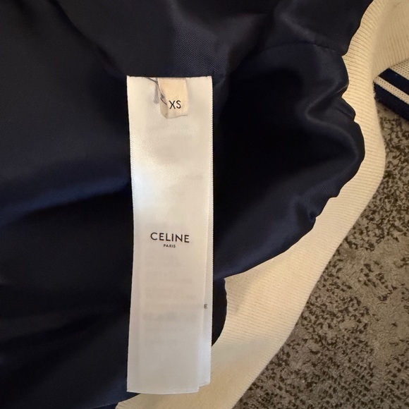 Celine Navy and Cream Bomber Jacket - Picture 5 of 7